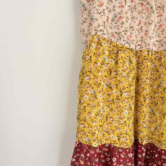 Staccato Josie Tiered Floral Print Mini Dress Size Small - Picture 5 of 6